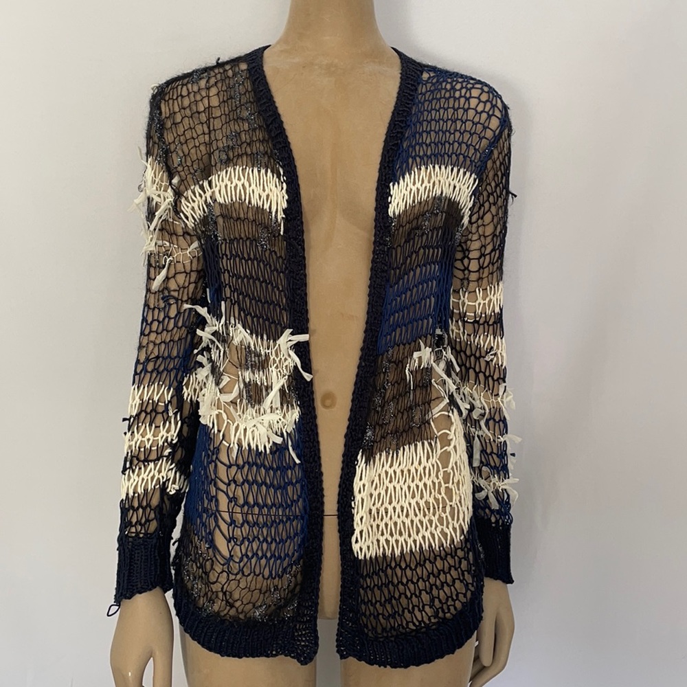 RODARTE Women's Loose Hand Knit Cardigan